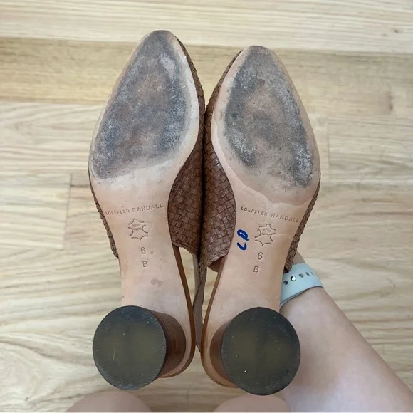 Loeffler Randall Martine Woven Slingback Heels Size 6 - Picture 6 of 7